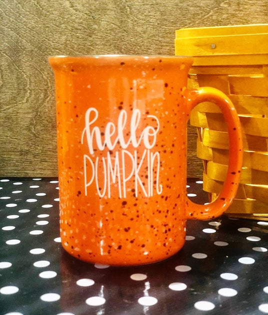 Hello Pumpkin Orange Campfire Coffee Mug