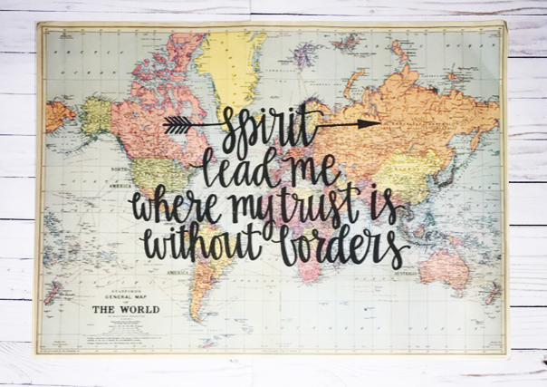 Spirit lead me where my trust is without borders - Hillsong - 20x28 Li ...